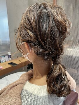 エン バイ ヘアーリーフ 西田辺店(EN by Hair Leafy) ミディアムアレンジ/ヘアセット/ヘアアレンジ/結婚式ヘア