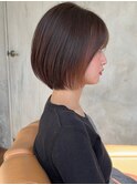 似合わせ ショート ボブ 30代 40代 小顔 新宿 ひし形 前上がり
