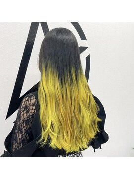 アルケム 学芸大学(AlChem) 【Hana指名】1年半伸ばした黄色グラデ［学芸大学前/ハイトーン］