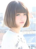 大人ガーリー/チョコレート/プリカール/小顔カット/外ハネボブ