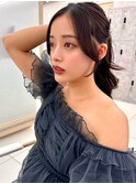 ショコラアッシュヘルシースタイルふんわりカールくびれヘア小顔