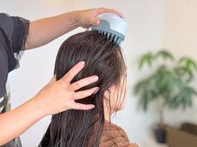 ヘッドマッサージャーで頭皮のコリをほぐし、血流を促進！巡りの良い健康な頭皮で、美髪の土台を作ります！