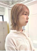 下北沢ブリーチカラーハイトーンデザインカラー顔周りレイヤー◆