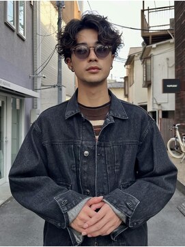 グリーンミドル(GREEN middle) メンズカット/メンズパーマ/メンズショートパーマ/アップバング