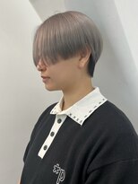 プロス(Pros) 前下がりショート/メンズライク/刈り上げショート/シルバー