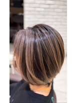 アッシュ 戸田公園店(Ash)&nbsp;グレージュバレイヤージュ×ショートボブ