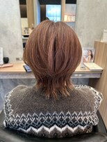 ロアン 福津店(roan)&nbsp;ショートウルフ＋脱白髪染めカラー