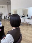 長崎　髪質改善縮毛矯正　切りっぱなしボブ