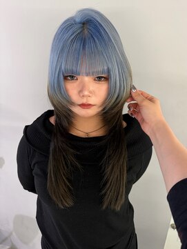 キオク(KIOX) アイスブルー ブラック ルーツカラー