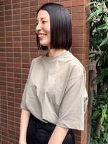 ヒントステーション(HINTSTATION) 〈浅草美容室〉ミディアムボブナチュラルストレートスタイル
