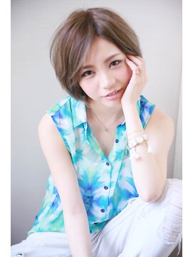 クロワ(croix) 【croix】3Dカラー×ミニマムボブ