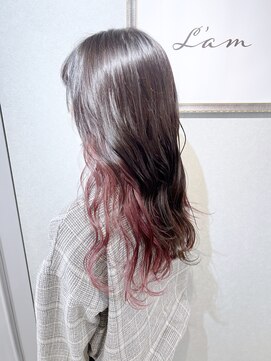 ラム(L'am) ラベンダーピンクのインナーカラー