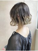 【Cuna】大人ボブ_裾カラー_グラデーションカラー_ブリーチ