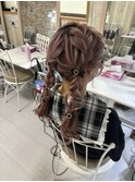ハーフツインハートヘアアレンジ