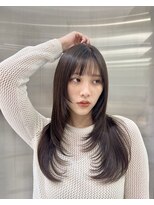 トニーアンドガイ 青山店(TONI & GUY)&nbsp;顔まわりレイヤーミディアムストレートニュアンスカラー