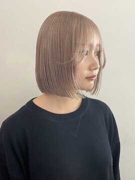 サンク 原宿 表参道(cinq) ショートカットタッセルボブミディアムボブ長めボブダブルカラー