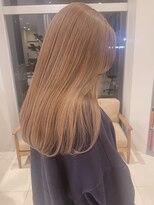 アース 前橋店(HAIR&MAKE EARTH)&nbsp;ハニーベージュ_ケアブリーチ_ミルクティーベージュ