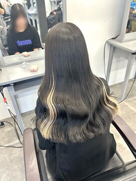 ペレ 栄店(PELE) デザインカラー/レイヤーカット/ウェットヘア/オリーブベージュ