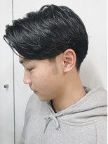 センターパートカルマパーマワンカールパーマ韓国ヘアガイルヘア