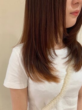 ミルコ 蕨店(milco) レイヤーカット×オレンジ