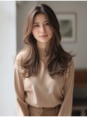 ★暗めカラーグランマッシュフェイスフレーミングデザインカラー