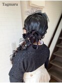 卒業式袴着付けヘアセット☆サイドのあみ下ろし