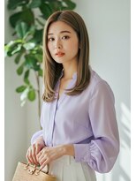 フルショウ 栄店(FURUSHO)&nbsp;ラベンダーミルクティー×艶髪ストレート透明感カラー