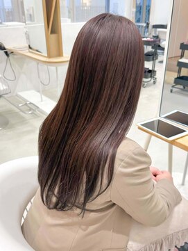 ノエシキカ(noe sikika) ホワイトグレージュ/デジタルパーマ/チェリーブラウン/栄l30