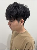 メンズショートマッシュパーマニュアンスパーマ刈り上げ