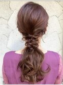 #編みおろしヘアアレンジ　