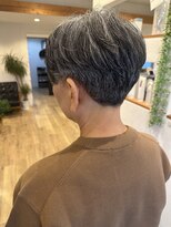 クマ(kuma.)&nbsp;大人可愛い20代30代40代前下がりショートボブ丸みショート◎