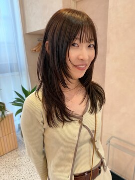 オン キャナルシティ博多前店(on) 【晴音】ロングレイヤー/アッシュブラウン/ロング/30代