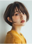 黒髪/クラゲヘアー/オリーブグレー/小顔/ココアベージュ/大口