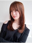 レイヤーカット*セミロングヘア*前髪カット*顔周り*髪質改善