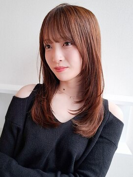 レイヤーカット*セミロングヘア*前髪カット*顔周り*髪質改善