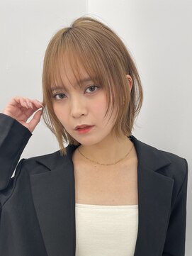 サンドイエナ 横浜店(sand yena) ボブディオリーブベージュ髪質改善縮毛矯正フェイスレイヤー