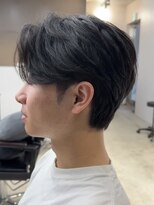 ガーデンタチカワネクスト(garden tachikawa next) 大人男子ナチュラルセンターパートウルフ毛流れカット20代30代