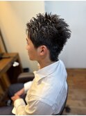鎌倉メンズセンターパートフェザーパーマ２０代３０代