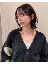 レーヴバイロンド 仙台(Reve by Lond) レイヤーカットワインレッド髪質改善似合わせカット白髪ぼかし