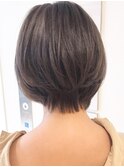 《K-two栄・矢場町》ナチュラルショートボブに艶感グレージュ
