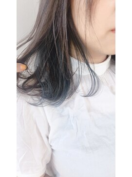 フィゼル あべのルシアス店(Aujua fizelle) インナーカラー×ブルー＊増崎彩乃