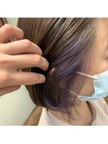 タヒエ(tahie)&nbsp;#イヤリングカラー　#インナーカラー　#ラベンダー