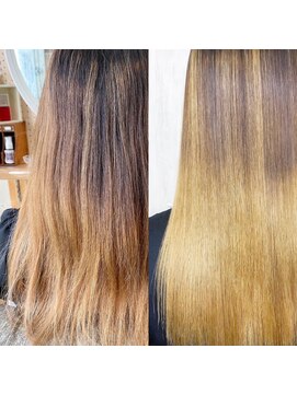 アンフィドットドゥルドゥ(AnFye.dueldo) ブリーチ毛をジュエリーシステム×LULUTr×【縮毛矯正】で艶髪