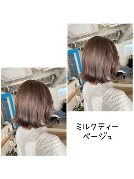 ヘアーサロン クスキ(hair salon KUSUKI) 外はねボブ　ミルクティーカラー