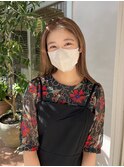 大人可愛い10代20代30代/切りっぱなしミディアム/オージュア