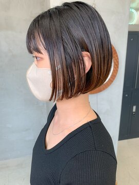 テトヘアー(teto hair) 酸性ストレート、ミニボブ、ショートボブ、前下がりボブ