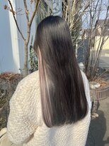 アース 郡山コスモス通り店(HAIR&MAKE EARTH) インナーカラーダブルカラーハイトーンカラー韓国20代前髪カット