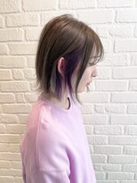 デイジー インデックスヘア 大島店(DAISY index hair) インナーカラー イヤリングカラー ツートーンカラー ラベンダー