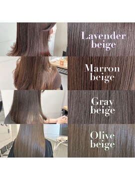 フォンズ(FONS) 表参道ブリーチなしカラー透明感カラーオリーブカラー白髪染めOK