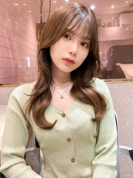 ルームバイシー 新宿(Loom. by Sea) オリーブグレー×小顔[ココアベージュ/黒髪/くらげヘアー]